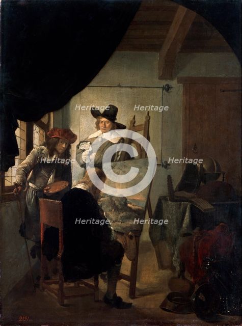 'Visit in an Artist's Atelier', 1659.  Artist: Job Adriaensz Berckheyde