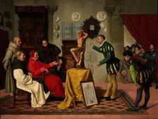 Visit of Cardinal Tavera to the famous Alonso Berruguete, c1884. Creator: Miguel Jadraque y Sánchez-Ocaña