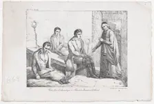Visit of a Clergyman to Bastide, Sausion, and Collard, ca. 1825. Creator: Sebastien Coeure