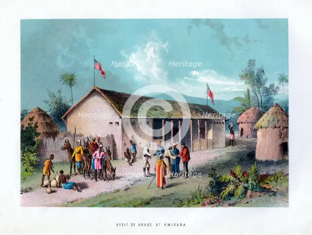 'Visit of Arabs at Kwirara', (c1875). Artist: Unknown