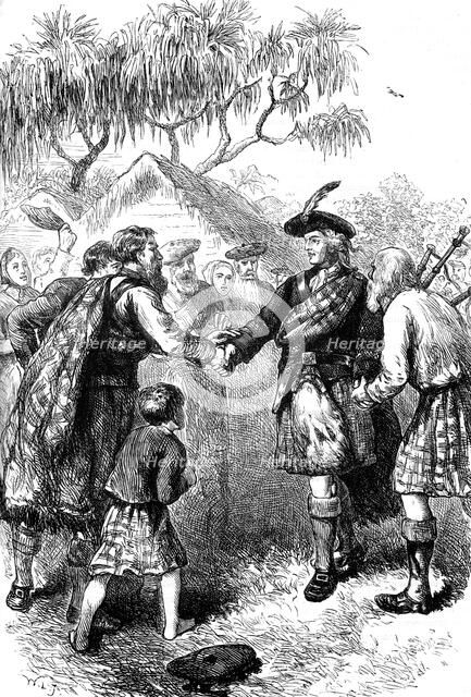 Visit of James Oglethorpe to the Highland colony, Georgia, c1730s (c1880). Artist: Unknown