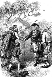 Visit of James Oglethorpe to the Highland colony, Georgia, c1730s (c1880)