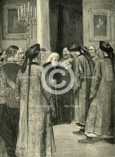 'Visit of Li Hung Chang to the Queen at Osborne', c1900. Creator: George Henry Grenville Manton.