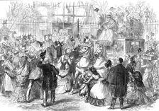 Visit of M. Thiers to his house in the Place St. Georges, 1872. Creator: Unknown