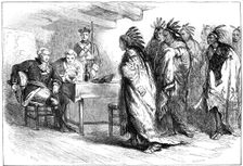 Visit of Pontiac and the Indians to Major Gladwin, 1763 (c1880).Artist: Whymper