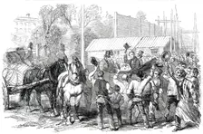 Visit of...Prince Albert to the Great Exhibition Building in Hyde Park..., 1850. Creator: Unknown