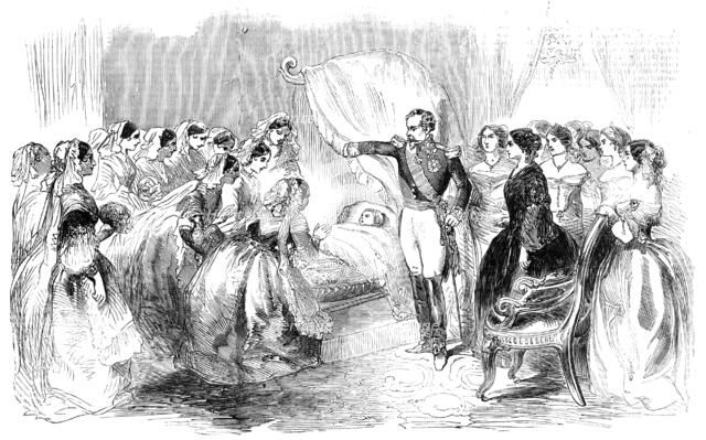 Visit of the Dames de la Halle to the Imperial Prince, 1856.  Creator: Unknown.