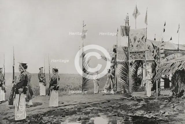 Visit of the Emperor Thanh Thai to the tombs of his ancestors, 1898. Creator: Unknown.
