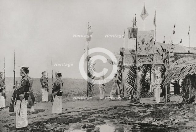 Visit of the Emperor Thanh Thai to the tombs of his ancestors, 1898. Creator: Unknown.