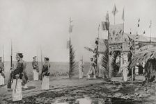 Visit of the Emperor Thanh Thai to the tombs of his ancestors, 1898. Creator: Unknown