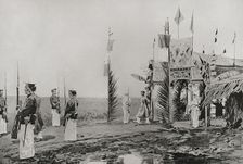 Visit of the Emperor Thanh Thai to the tombs of his ancestors, 1898. Creator: Unknown