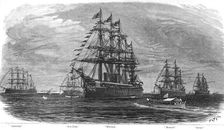 Visit of the King of Portugal to the Channel Squadron off Lisbon 1886. Creator: Unknown