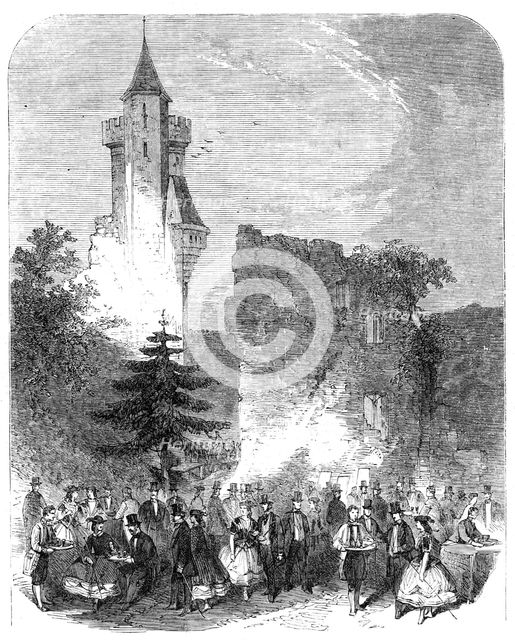 Visit of the King of Prussia to the Emperor of the French at Compiegne: the Luncheon at... 1861. Creator: Unknown.