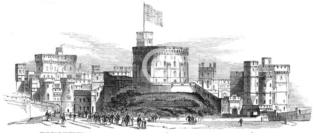 Visit of the King of the French to Queen Victoria...Windsor Castle..., 1844. Creator: Stephen Sly.