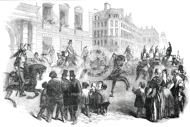 Visit of the President Louis Napoleon to the Garrison of Paris, 1850. Creator: Unknown.