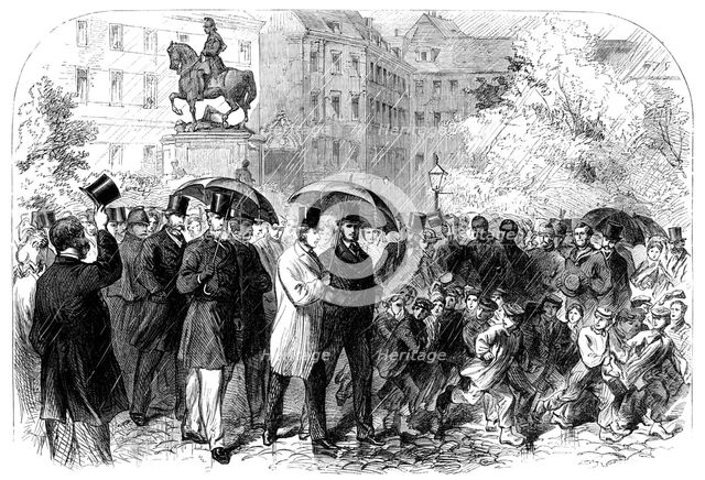 Visit of the Prince and Princess of Wales to Denmark: Kongens-Nytorf, at Copenhagen, 1864. Creator: Unknown.