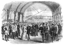 Visit of the Prince and Princess of Wales to Ireland: the Royal Party landing at...Kingstown, 1868. Creator: Unknown