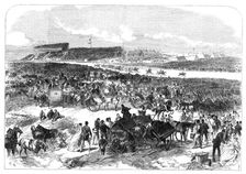 Visit of the Prince and Princess of Wales to Ireland: general view of Punchestown Races, 1868. Creator: C. R.