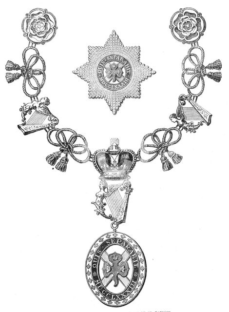 Visit of the Prince and Princess of Wales to Ireland: [regalia]... of a Knight of St. Patrick, 1868. Creator: Unknown.