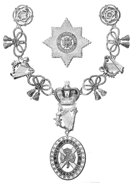 Visit of the Prince and Princess of Wales to Ireland: [regalia]... of a Knight of St. Patrick, 1868. Creator: Unknown.
