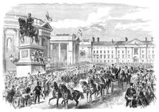 Visit of the Prince and Princess of Wales to Ireland: Royal Procession...College-Green..., 1868. Creator: Unknown
