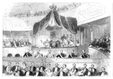 Visit of the Prince and Princess of Wales to Sweden:...at the Theatre Royal, Stockholm..., 1864. Creator: Unknown