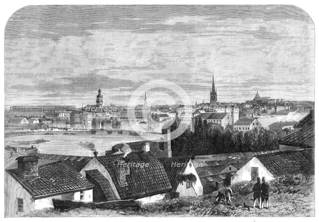Visit of the Prince and Princess of Wales to Sweden: general view of the city of Stockholm, 1864. Creator: Unknown.