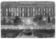 Visit of the Prince and Princess of Wales to Sweden: torchlight procession to…Royal Palace…, 1864. Creator: Unknown