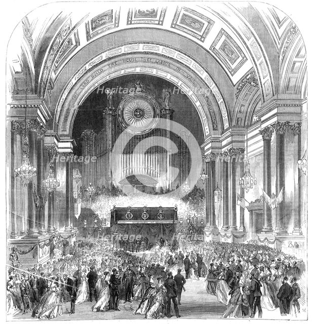 Visit of the Prince of Wales to Leeds: the Mayor's Ball at the Townhall, 1868.  Creator: Unknown.