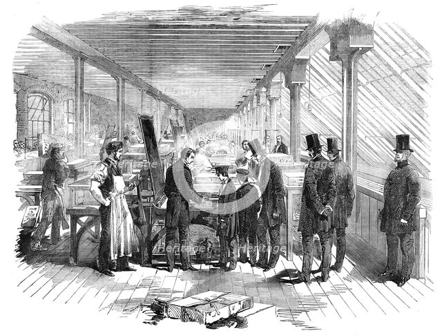 Visit of the Prince of Wales and Prince Alfred to Messrs. Day and Son's Lithographic Establishment,  Creator: Day & Son.