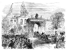 Visit of the Queen and Prince Albert to the Linen Hall, Belfast, c1850s, (c1888)