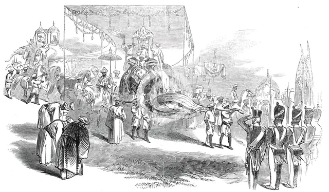Visit of the Rajah of Travancore to Madras, 1845. Creator: Unknown.