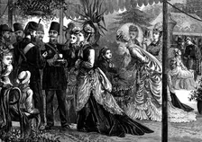 Visit of the Shah: garden party at Chiswick, given by the Prince and Princess of Wales, 1873. Creator: Unknown