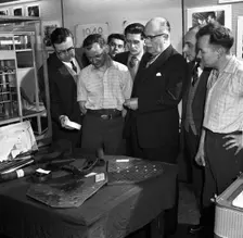 Visit of the Yorkshire Controller to Mexborough Power Station, South Yorkshire, 1960. Creator: Michael Walters