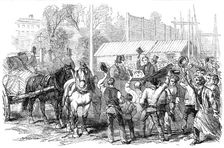 Visit of...Prince Albert to the Great Exhibition Building in Hyde Park..., 1850. Creator: Unknown