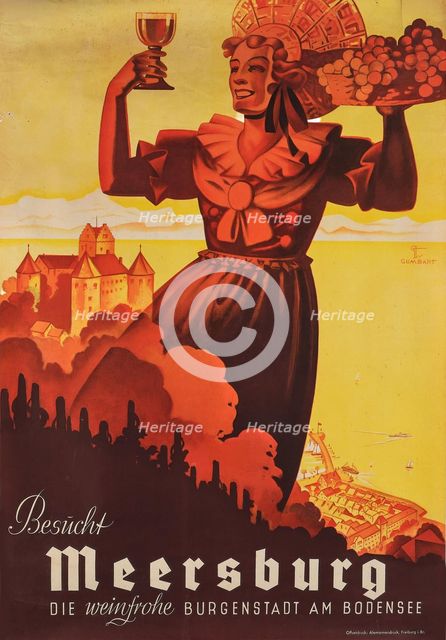 Visit Meersburg, 1930s. Creator: Gumbart, August Friedrich (1884-1942).