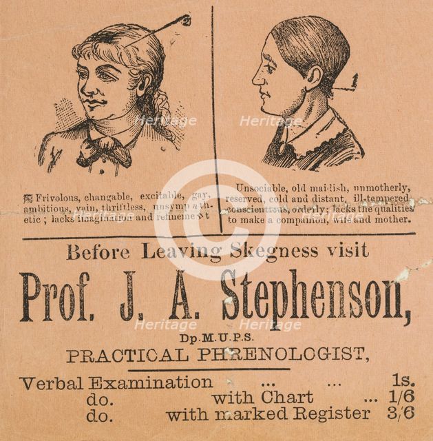 ...visit Professor J. A. Stephenson, Practical Phrenologist, late 19th century.  Creator: Unknown.
