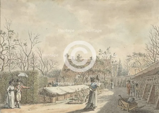 Visit to a Flower Nursery, 1791. Creator: Jacob Cats.