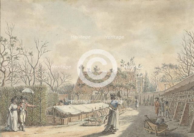 Visit to a Flower Nursery, 1791. Creator: Jacob Cats.