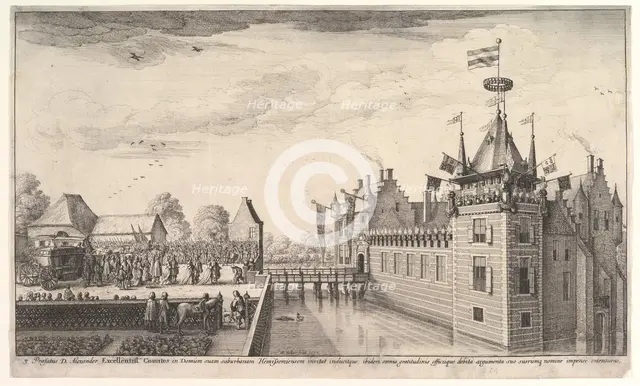 Visit to A. Roelants, 1650. Creator: Wenceslaus Hollar.