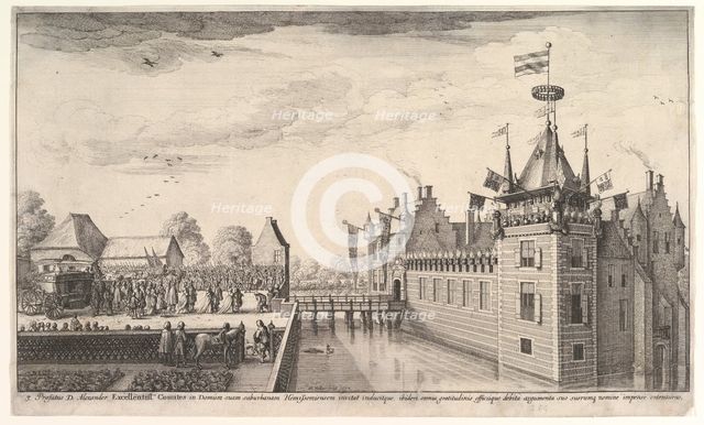 Visit to A. Roelants, 1650. Creator: Wenceslaus Hollar.