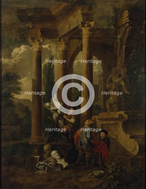 Visit to a Sculptor, 1710. Creator: Balthasar van den Bossche.
