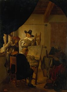 Visit to a Studio, 1659. Creator: Job Adriaensz Berckheyde