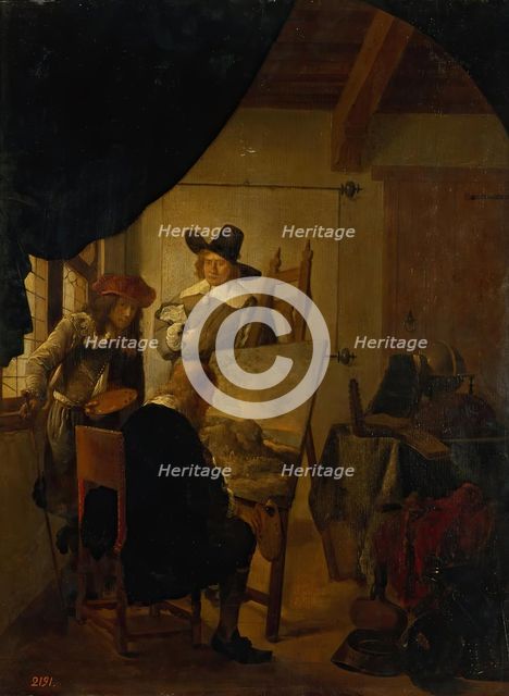 Visit to a Studio, 1659. Creator: Job Adriaensz Berckheyde.