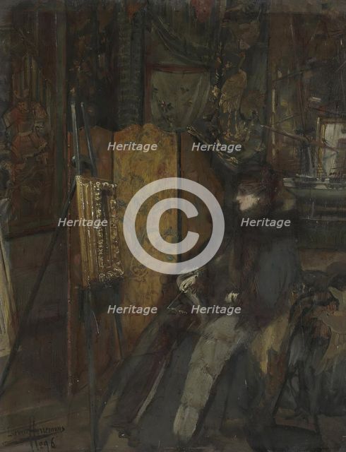 Visit to a Studio, 1896. Creator: Lieven Herremans.