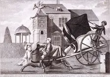 Visit to Mr Deputy - at his modern built villas near Clapham, London, c1750. Artist: Anon