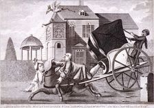 Visit to Mr Deputy - at his modern built villas near Clapham, London, c1750. Artist: Anon