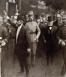 Visit to Paris in 1905 to Alfonso XIII, King of Spain (1886-1941)