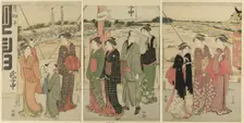 Visit to the Masaki Inari Shrine, 1786. Creator: Katsukawa Shuncho