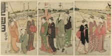 Visit to the Masaki Inari Shrine, 1786. Creator: Katsukawa Shuncho